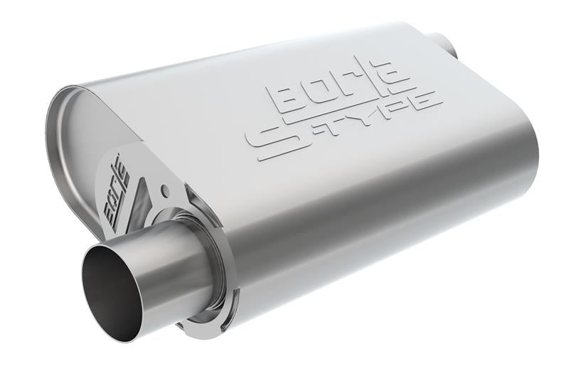 Borla 400840 CrateMuffler SBC Hot 350/383 3 inch Offset/Center 14in x 4.35in x 9in Oval Muffler