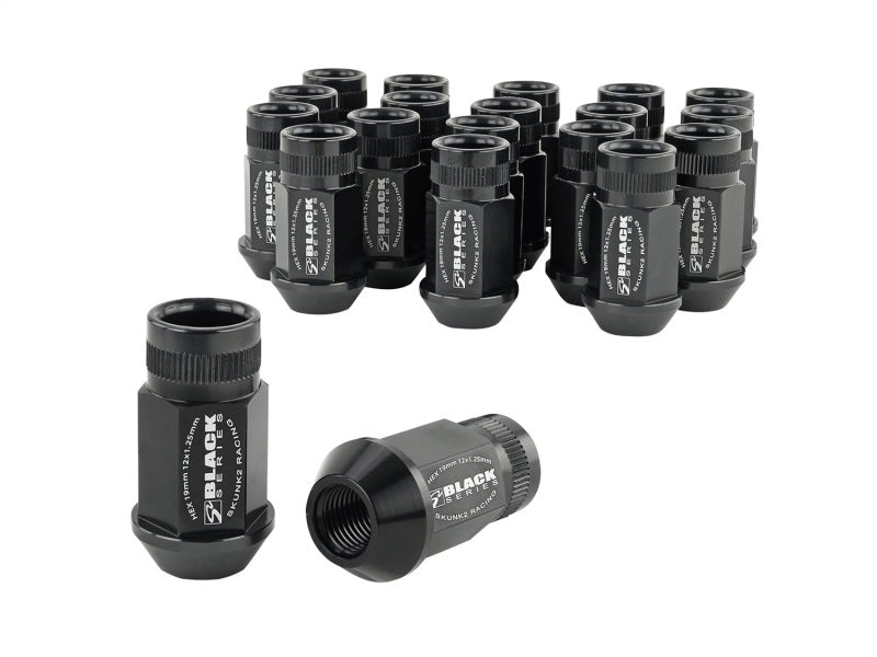 Skunk2 Racing 520-99-0835 Skunk2 12x1.25 Forged Lug Nut - Black (Set of 20)