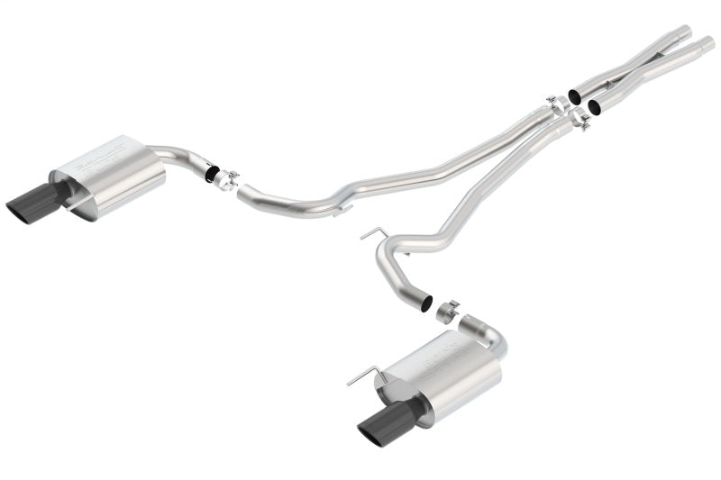 Borla 140590BC S-Type Cat-Back 15-17 Ford Mustang GT 5.0L V8 MT/AT 2.5in pipe 4in tip (Black Chrome)