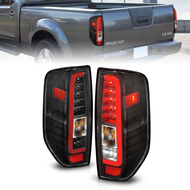 ANZO 311443 2005-2021 Nissan Frontier LED Taillights Black Housing/Clear Lens