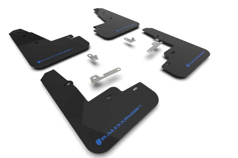 Rally Armor MF96-UR-BLK-NB 21-25 Ford Mustang Mach-E/GT/Rally Black UR Mud Flap w/Light Blue Logo