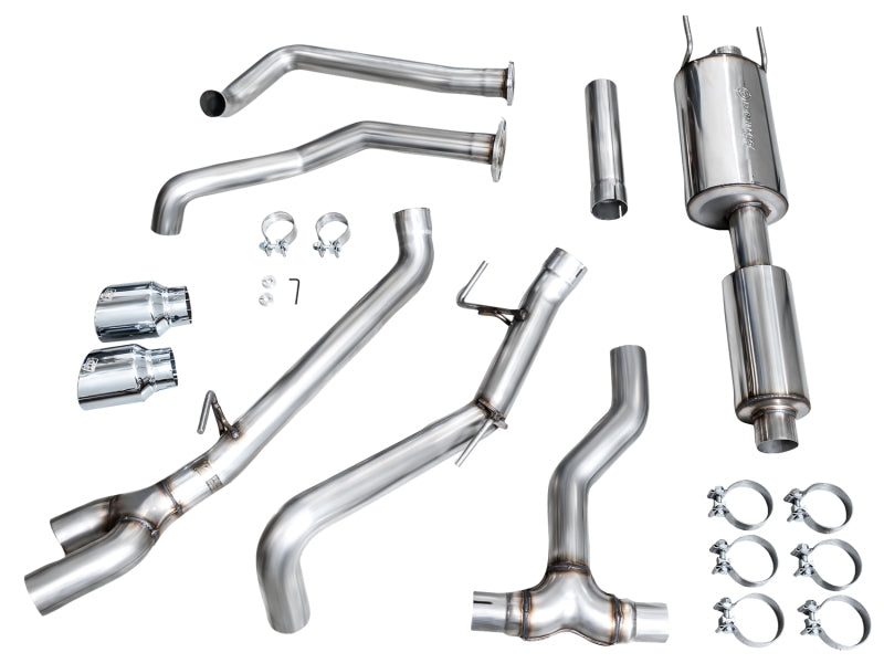 AWE Tuning 3015-32063 AWE 0FG Exhaust for 3rd Gen Toyota Tundra - Dual Chrome Silver Tips