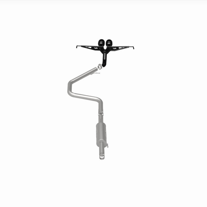 Magnaflow 19455 MagnaFlow 2019 Hyundai Veloster 1.6L 2.5in Center Exit Stainless Steel Cat-Back Exhaust w/Blk Tips