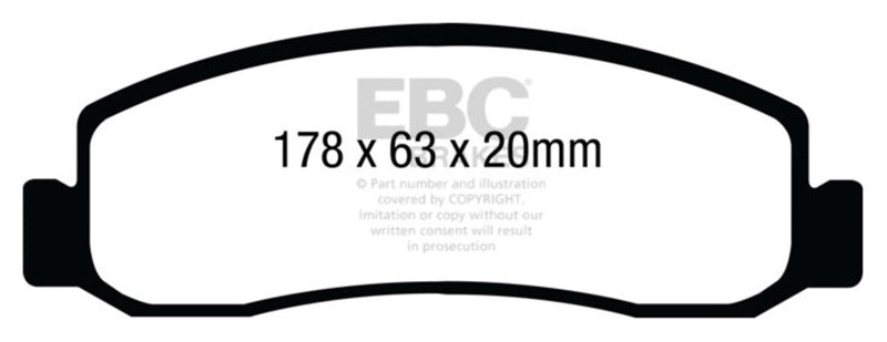 EBC ED91892 08-10 Ford F250 (inc Super Duty) 5.4 (2WD) Extra Duty Front Brake Pads
