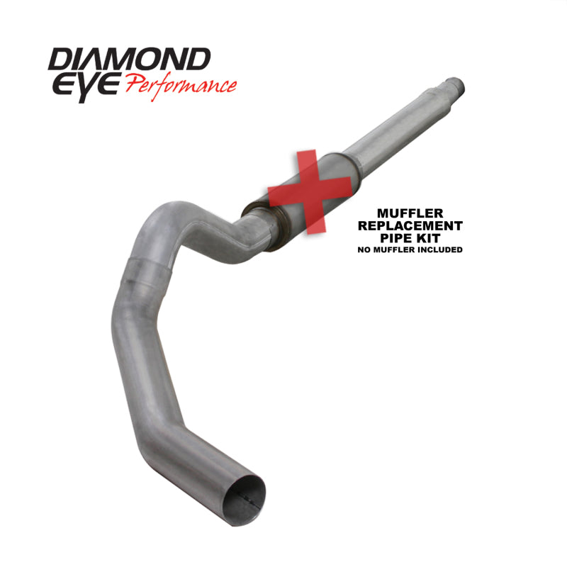 Diamond Eye Performance K5344A-RP Diamond Eye KIT 5in CB MFLR RPLCMENT PIPE SGL AL: 03-07 FORD 6.0L F250/F350