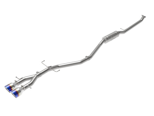 aFe 49-36620-L Takeda 2.5in 304SS Cat-Back Exhaust System 17-20 Honda Civic SI Coupe L4-1.5L (t) - BL Flame Tip