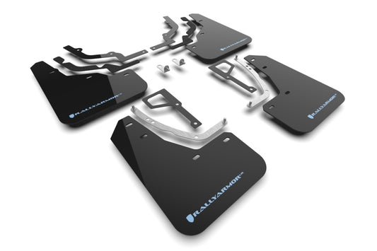 Rally Armor MF117-UR-BLK-PBL 25-26 Hyundai Ioniq 5 N Black Mud Flap w/Light Blue Logo