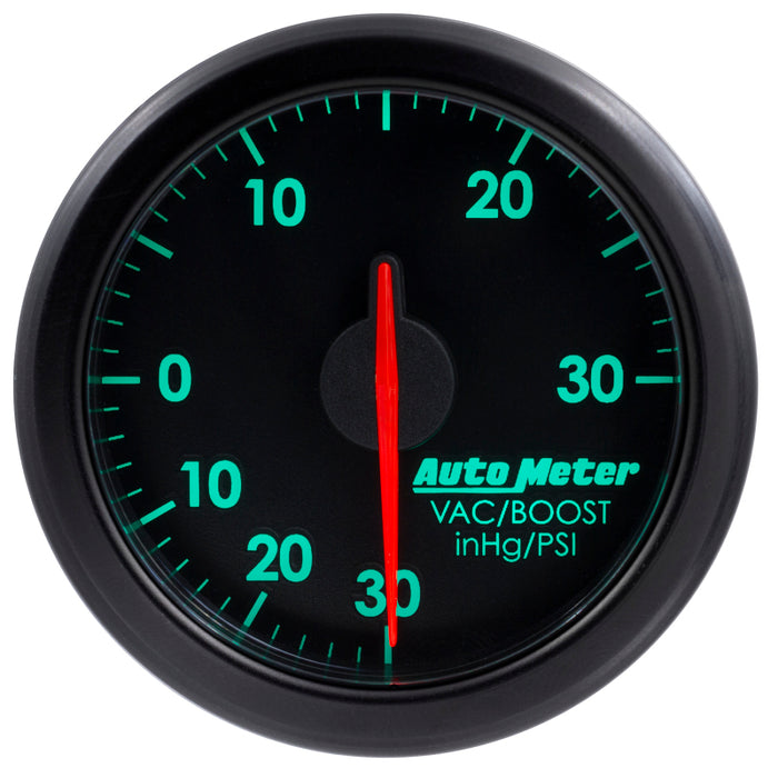 AutoMeter 9159-T Autometer Airdrive 2-1/6in Boost/Vac Gauge 30in HG/30 PSI - Black