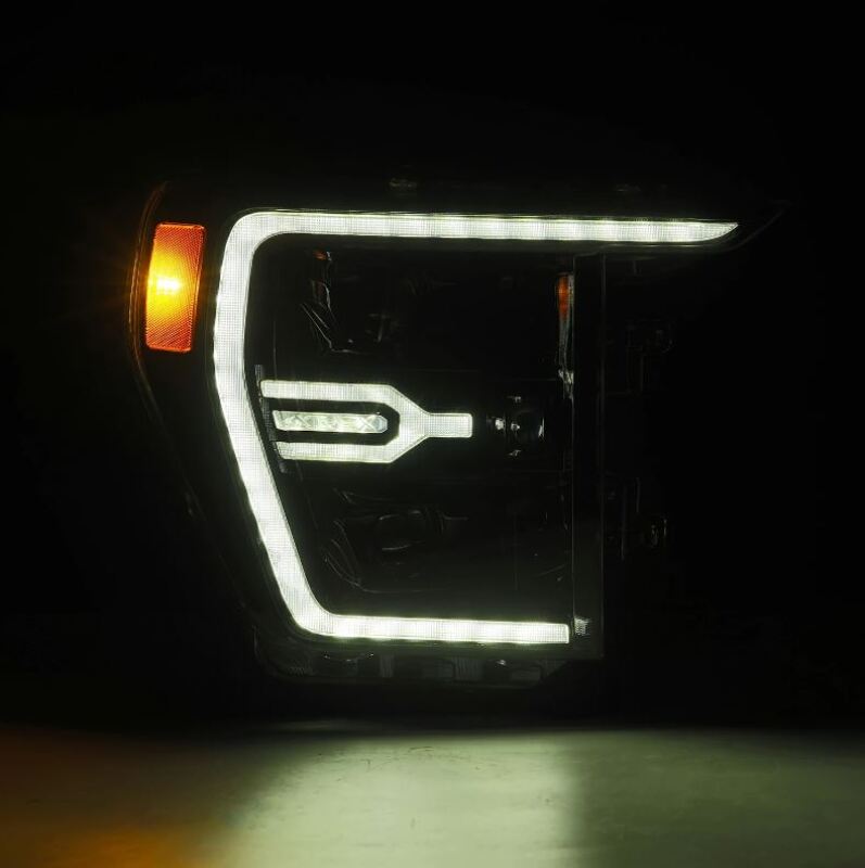 AlphaRex 880169 21-22 Ford F150 Luxx-Series Projector Headlights Alpha-Black w/Activ Light/Seq Signal