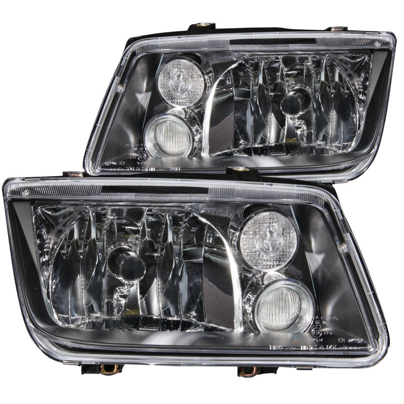 ANZO 121169 1999-2005 Volkswagen Jetta Crystal Headlights Black w/o Bulbs