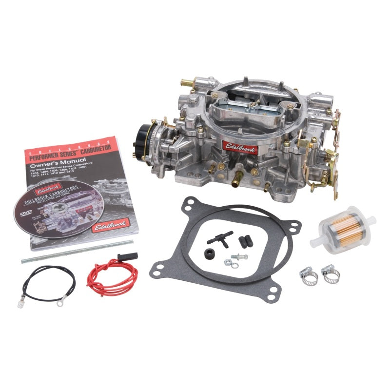 Edelbrock 1406 Carburetor Performer Series 4-Barrel 600 CFM Electric Choke Satin Finish