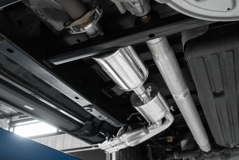 MBRP S5262BLK 15-20 Ford F150 Pre-Axle 4in OD Tips Dual Outlet 3in Black Coated Cat Back Exhaust