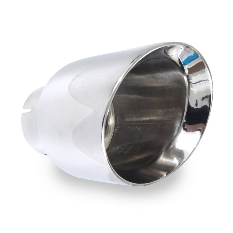 Stainless Works 799300 Conical Double Wall Slash Cut Exhaust Tip - 4in Body 3in Inlet