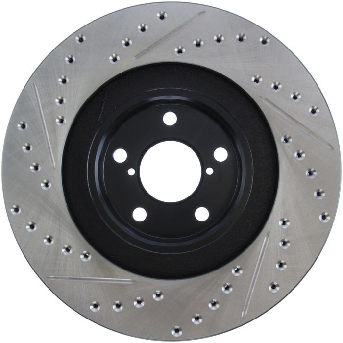 Stoptech 127.47018L StopTech 02-10 Subaru WRX Slotted & Drilled Left Front Rotor (exc. STi)