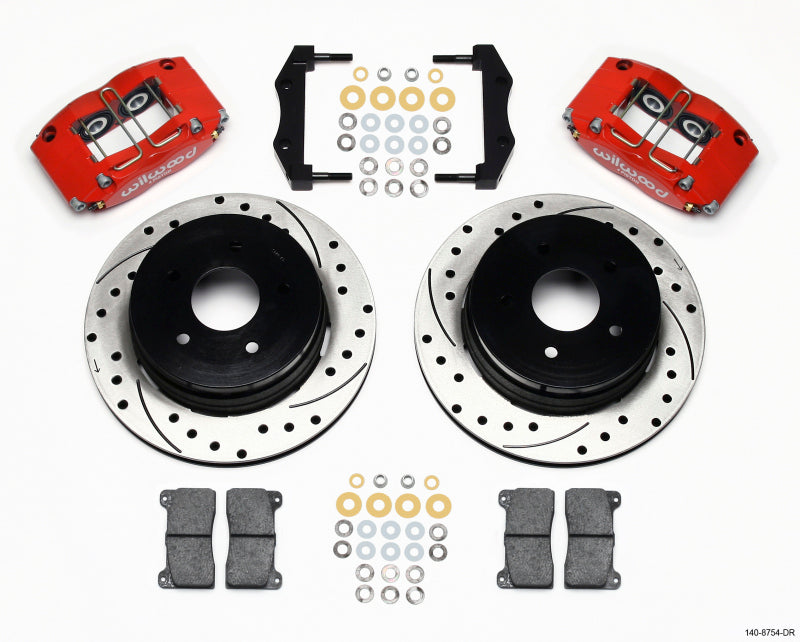Wilwood 140-8754-DR Dynapro Radial Rear Kit 12.19in Drilled Red 2004-2006 Pontiac GTO