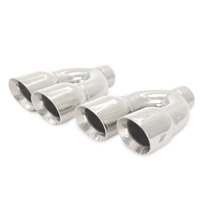 Mishimoto MMEXH-TIP-QY25P Universal Steel Muffler Tip 2.5in Inlet Dual Y Polished