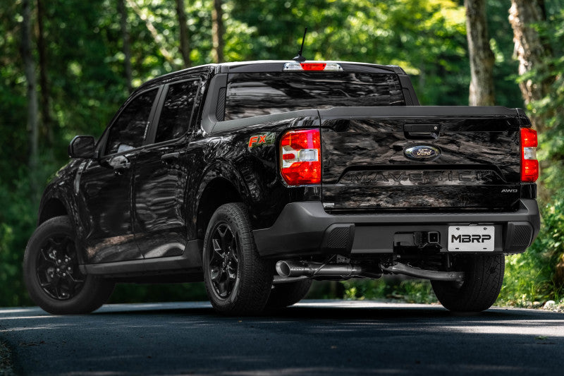 MBRP S5267AL 2022+ Ford Maverick Aluminized Steel 4in OD Tip Single Side Exit 3in Cat Back Exhaust