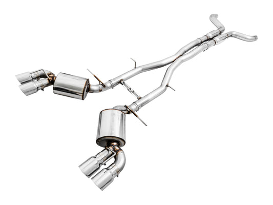 AWE Tuning 3015-42092 16-19 Chevy Camaro SS Res Cat-Back Exhaust -Touring Edition (Quad Chrome Silver Tips)