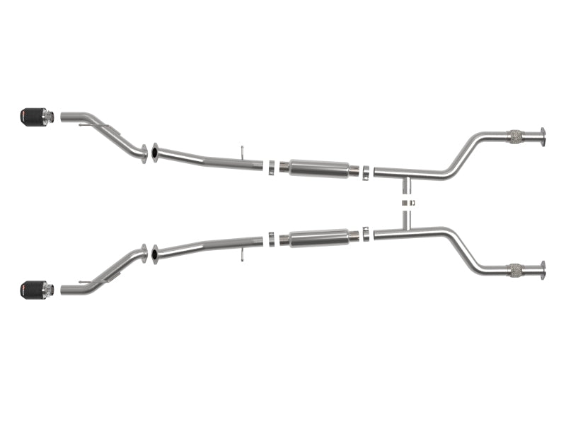 aFe 49-36138-C POWER Takeda 2023 Nissan Z 2 1/2in 304 SS Cat-Back Exhaust System w/ Carbon Fiber Tips