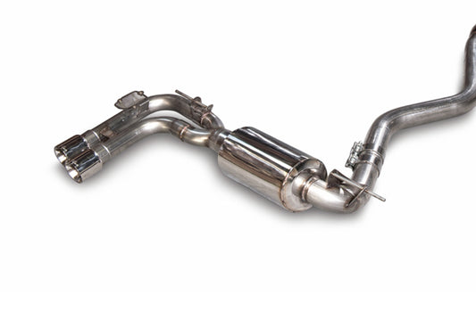 AWE Tuning 3010-22022 BMW F3X 28i / 30i Touring Edition Axle-Back Exhaust Single Side - 80mm Silver Tips
