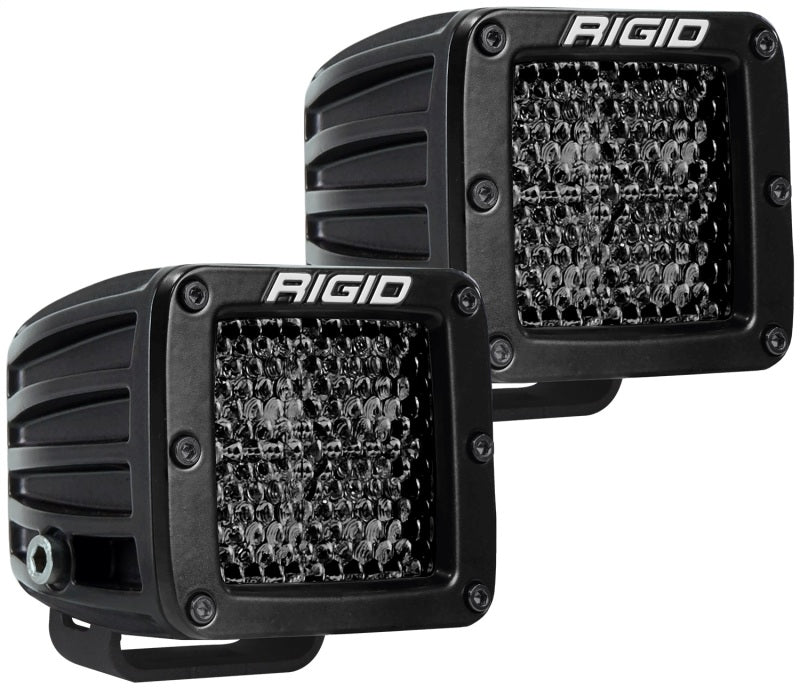 Rigid Industries 202513BLK D Series PRO Midnight Edition - Spot - Diffused - Pair