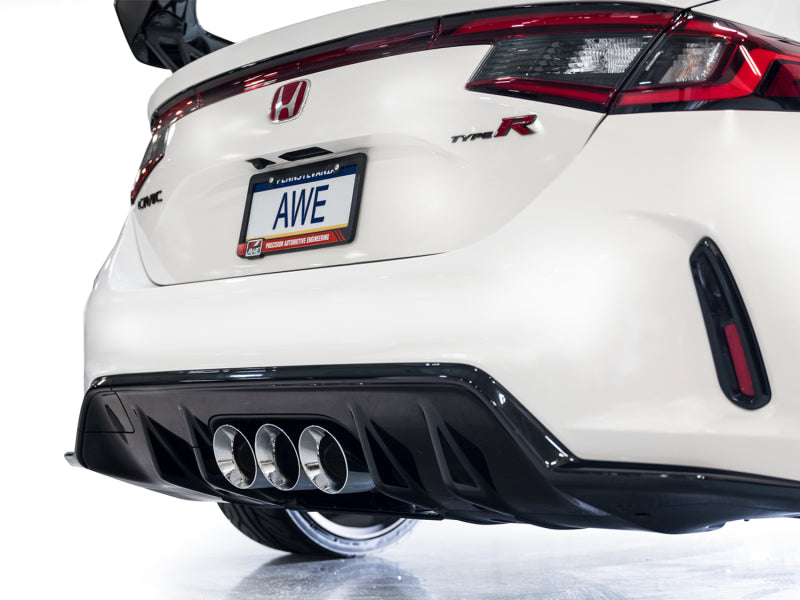AWE Tuning 3020-52287 2023 Honda Civic Type R FL5 Track Edition Exhaust w/ Triple Chrome Silver Tips