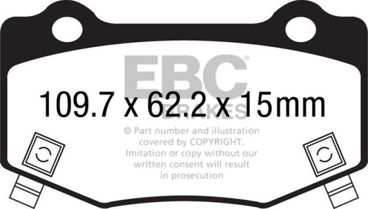 EBC DP33023C 16+ Cadillac ATS-V 3.6 Twin Turbo Redstuff Rear Brake Pads