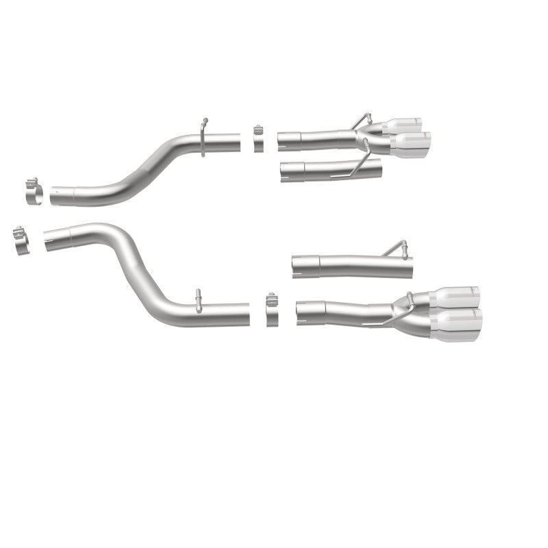 Magnaflow 19218 MagnaFlow Axle-Back, SS, 2.5in, Quad Split Rear 3.5in Tip 2015 Dodge Challenger 3.6L V6