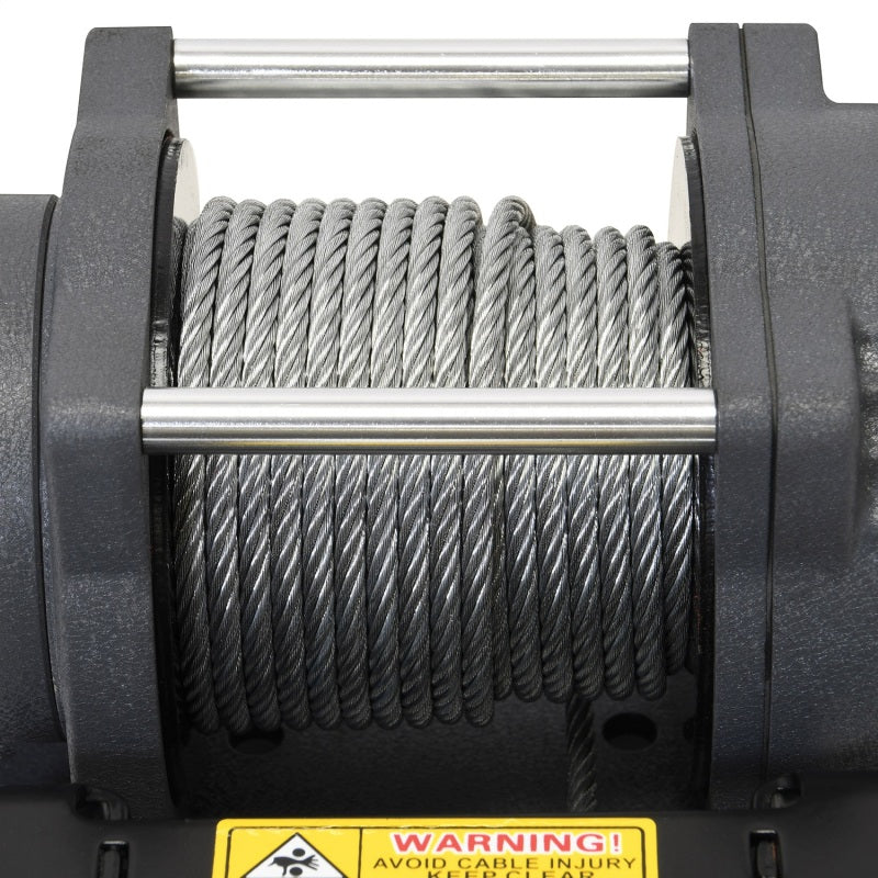 Superwinch 1125260 2500 LBS 12V DC 3/16in x 40ft Steel Rope Terra 2500 Winch - Gray Wrinkle