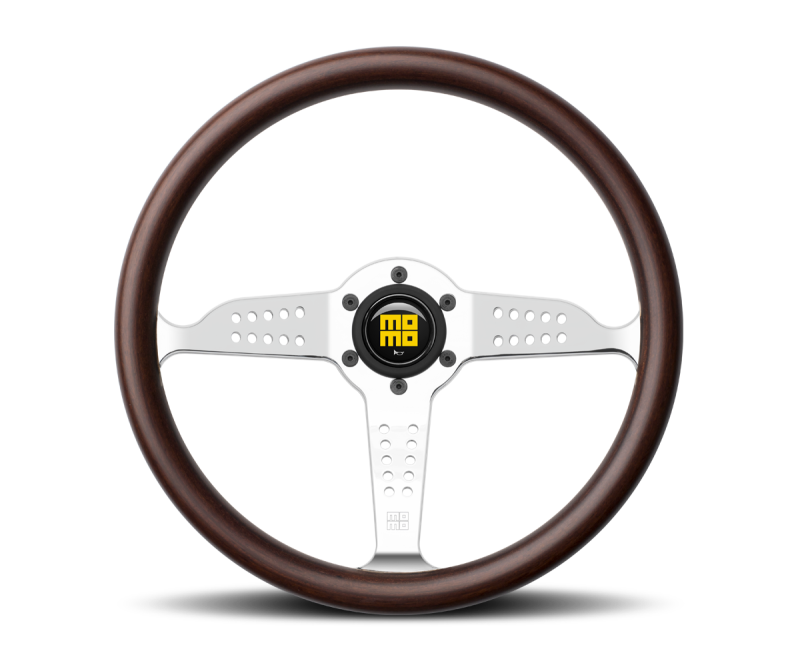 MOMO GRA35WD0P Momo Super Grand Prix Steering Wheel 350 mm - Mahogany Wood/Polished Spokes