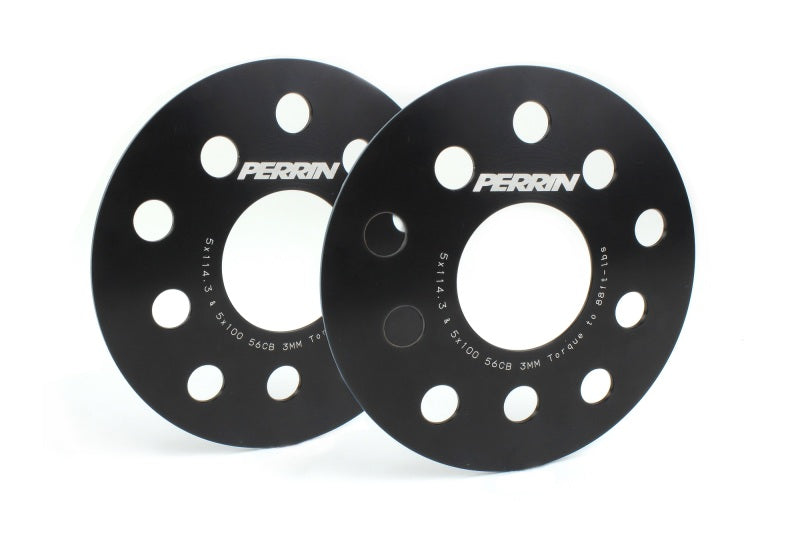 Perrin Performance PSP-WHL-103BK PERRIN Subaru/Toyota/Scion 3mm Wheel Spacers (Slip-On Style/No Studs) 5x114.3/5x100 56mm CB - Pair