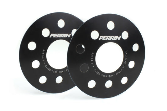 Perrin Performance PSP-WHL-103BK PERRIN Subaru/Toyota/Scion 3mm Wheel Spacers (Slip-On Style/No Studs) 5x114.3/5x100 56mm CB - Pair