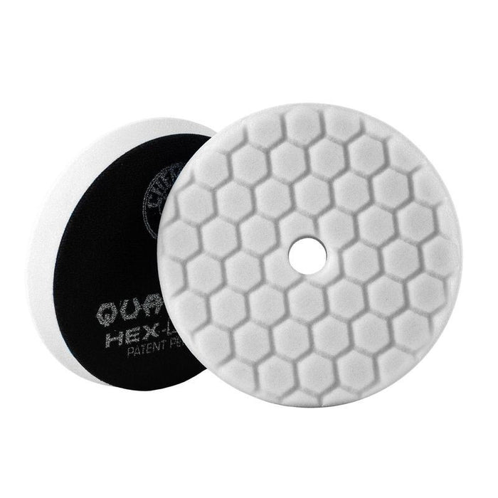 Chemical Guys BUFX114HEX5 Hex-Logic Quantum Light-Medium Polishing Pad - White - 5.5in