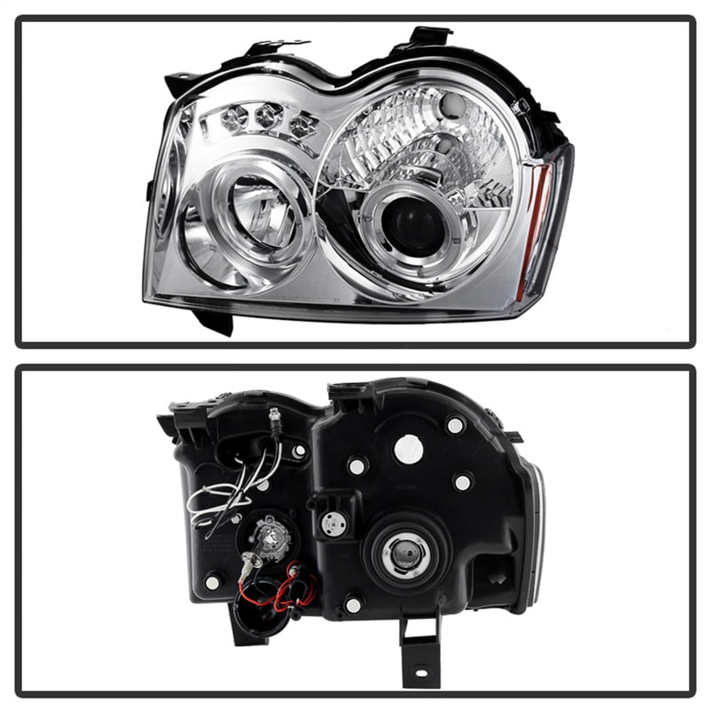SPYDER 5011107 Spyder Jeep Grand Cherokee 05-07 Projector Headlights LED Halo LED Chrm Low 9006 PRO-YD-JGC05-HL-C