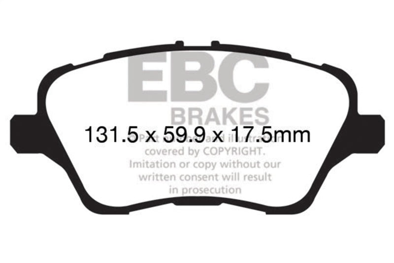 EBC DP22149 13+ Ford Fiesta 1.6 Turbo ST Greenstuff Front Brake Pads