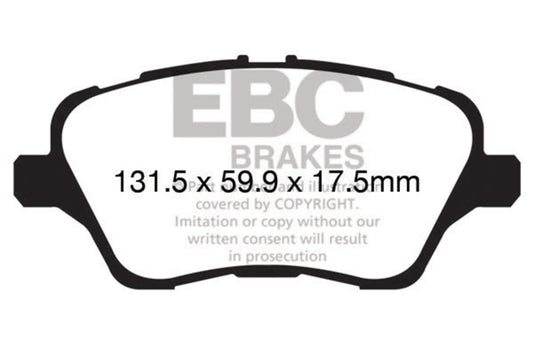 EBC DP52149NDX 2017+ Ford Fiesta (MK7) Bluestuff Front Brake Pads