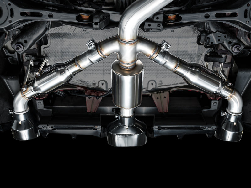 Awe Tuning GR Corolla Exhaust Triple Outlet Black Tips AWE3020-53472
