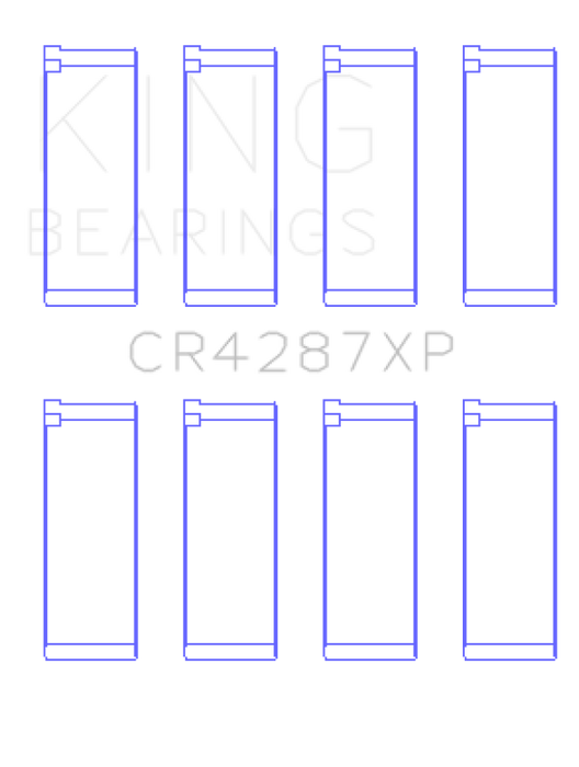 King Engine Bearings CR4287XPSTDX King Acura B18C1/B18C5 VTEC (Size STDX) Performance Rod Bearing Set