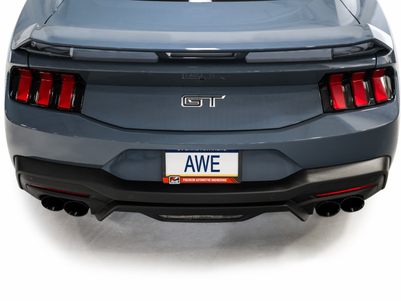 AWE Tuning 3020-43650 AWE 2024 Ford Mustang GT Fastback S650 RWD Track Edition Catback Exhaust w/ Quad Diamond Black Tips
