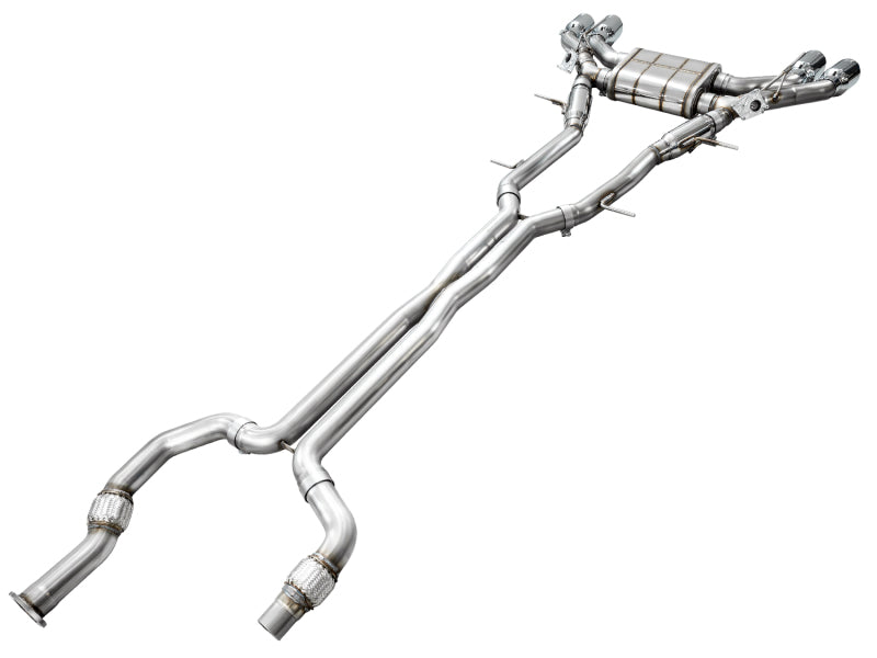 AWE Tuning 3025-42436 2021+ Cadillac CT4-V Blackwing SwitchPath Exhaust - Chrome Silver Tips