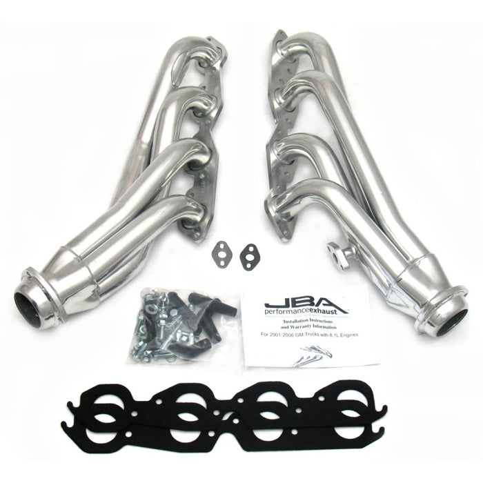 JBA 1860SJS 01-03 Gm Truck 8.1L BBC w/o EGR/A.I.R. 1-3/4in Primary Silver Ctd Cat4Ward Header
