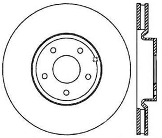 Stoptech 127.42079R StopTech SportStop 6/02-08 Nissan 350Z / 8/02-04 Infiniti G35 Slotted & Drilled Rear Right Rotor