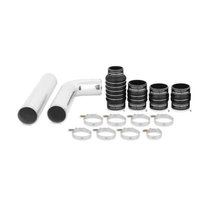 Mishimoto MMINT-RAM-07KSL 07.5-09 Dodge 6.7L Cummins Intercooler Kit w/ Pipes (Silver)