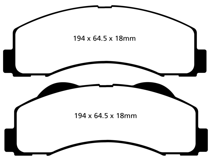 EBC DP61855 15+ Ford Expedition 3.5 Twin Turbo 2WD Greenstuff Front Brake Pads