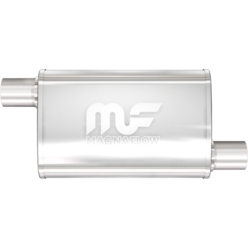 Magnaflow Perf Exhaust MAG11239 Stainless Steel Muffler 3in In/Out Offset/Offset