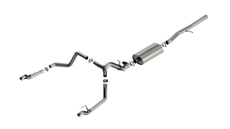 Borla 140990 2024 Chevy Silverado 1500 6.2L V8 Touring Catback Exhaust (Use Fact Fascia Tips)