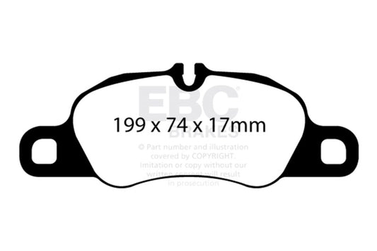 EBC DP52057NDX 12-16 Porsche Boxster 2.7L (Cast Iron Rotors Only) Bluestuff Front Brake Pads