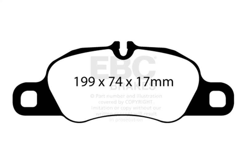 EBC DP42057R 09-12 Porsche 911 (997) (Cast Iron Rotor only) 3.6 Carrera 2 Yellowstuff Front Brake Pads