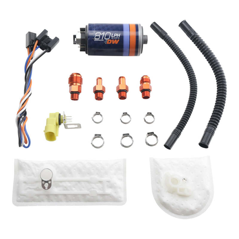 DeatschWerks 9-811-1002 Deatschwerks DW810 Brushless Series 810lph In-Tank Brushless Fuel Pump w/ 9-1002 Install kit