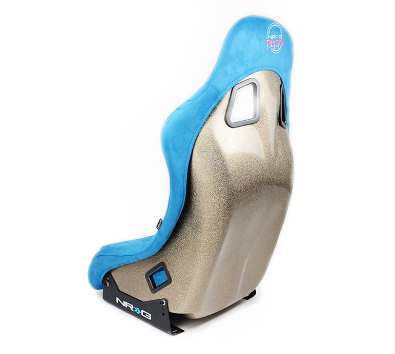 NRG FRP-303BL-ULTRA FRP Bucket Seat ULTRA Edition - Medium (Blue Alcantara/Pearlized Back)